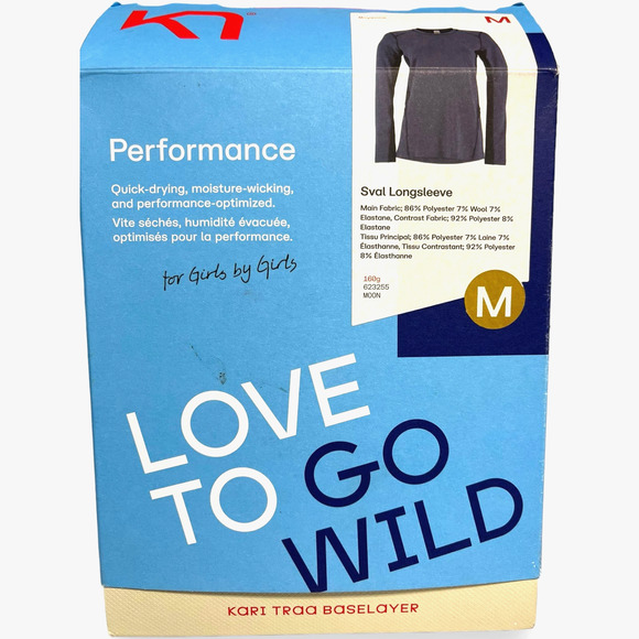 Kari Traa SVAL Performance Baselayer Shirt Top | Womens M, Moon Blue NEW - Picture 6 of 6